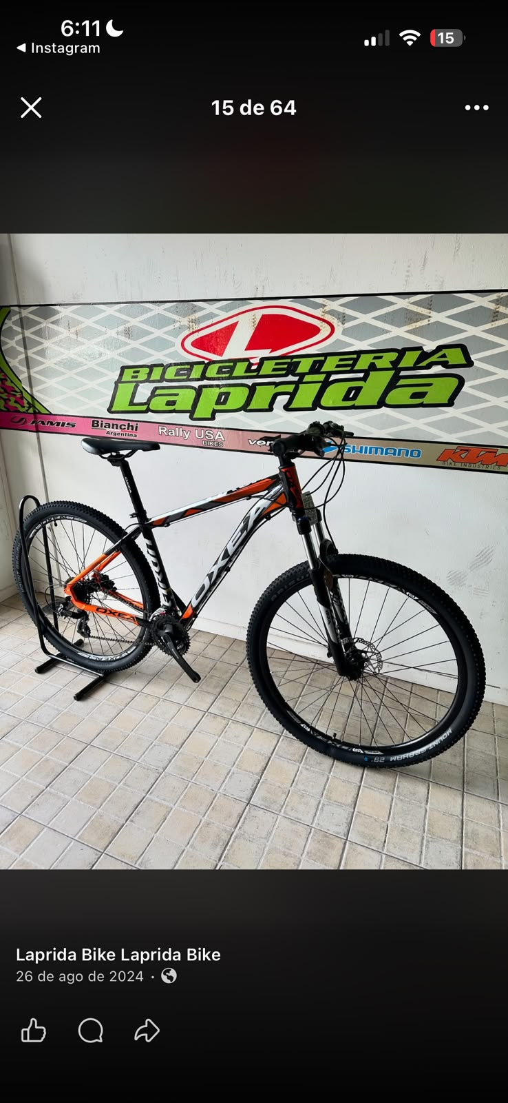 OXEA MTB Negra & Naranja
