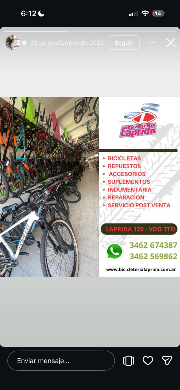 Interior del local con bicicletas